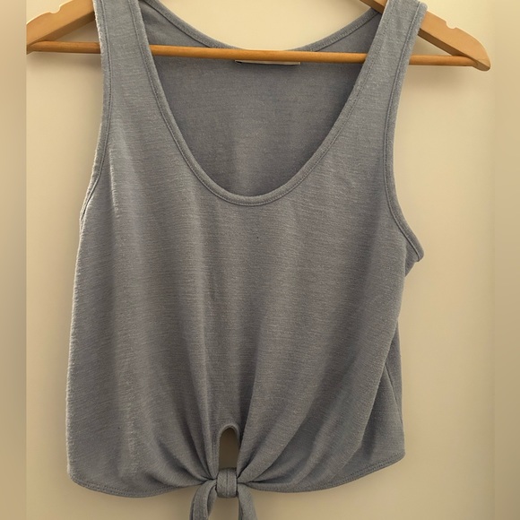 Wilfred Tie Front Cropped Tank Top - Picture 4 of 5